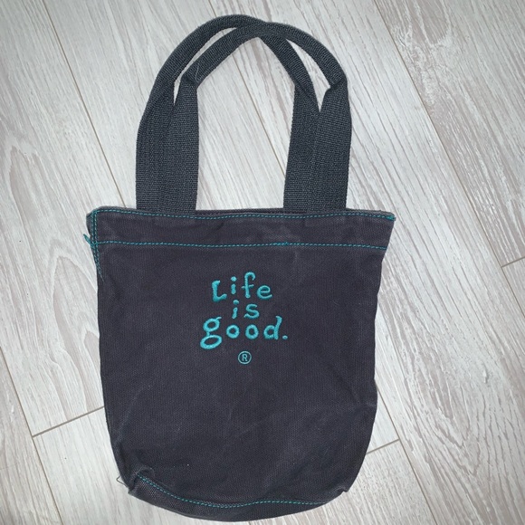 Life Is Good Handbags - Life is good mini canvas tote bag